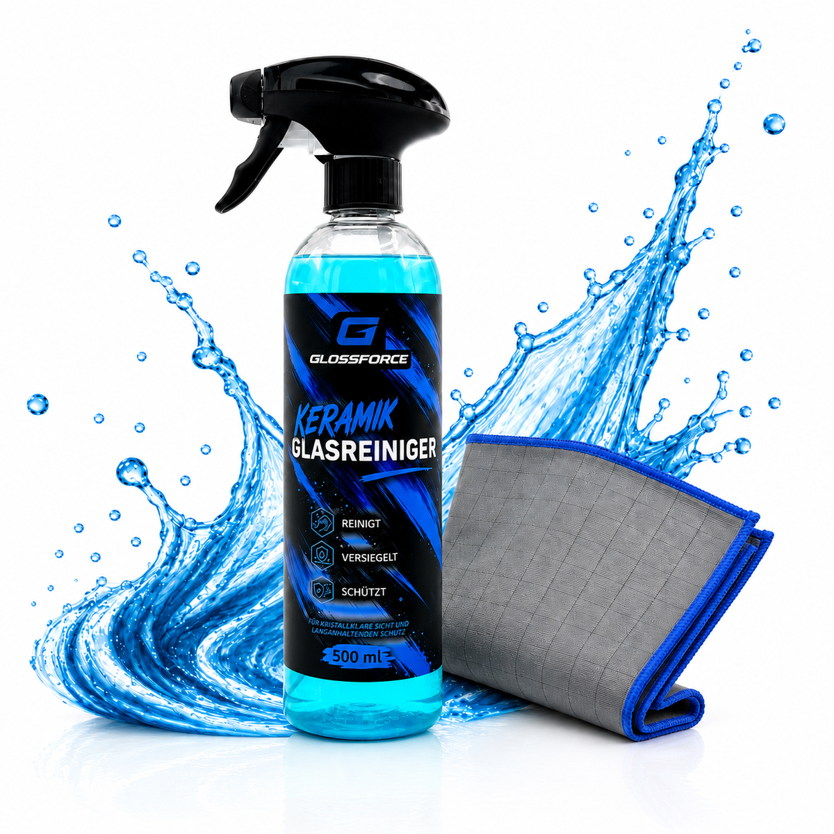 Sparset: Keramik Glasreiniger + Carbon Tuch