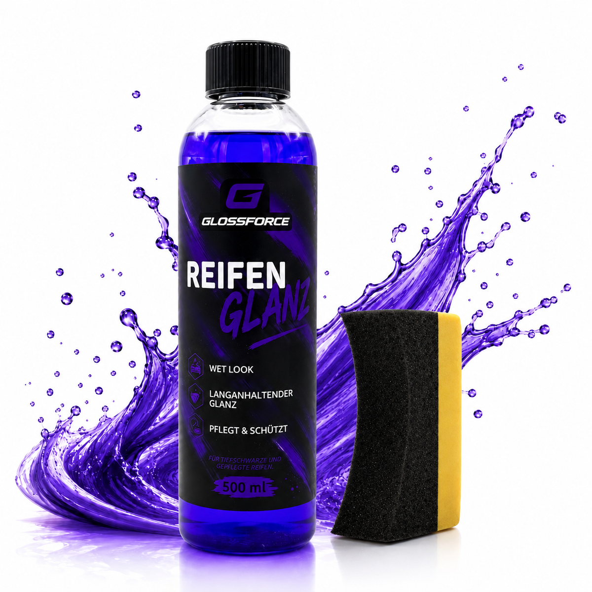 Sparset: Reifenglanz + Reifenschwamm
